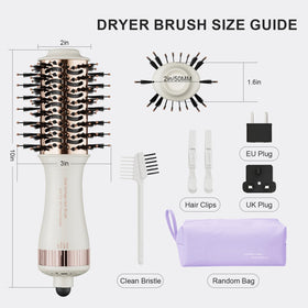 Olaermoso hair dryer brush showing 360° swivel cord