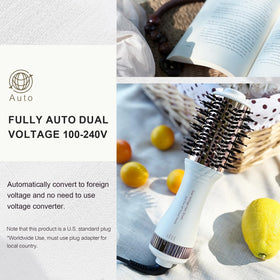 Olaermoso hair dryer brush with Nano Titanium barrel close-up