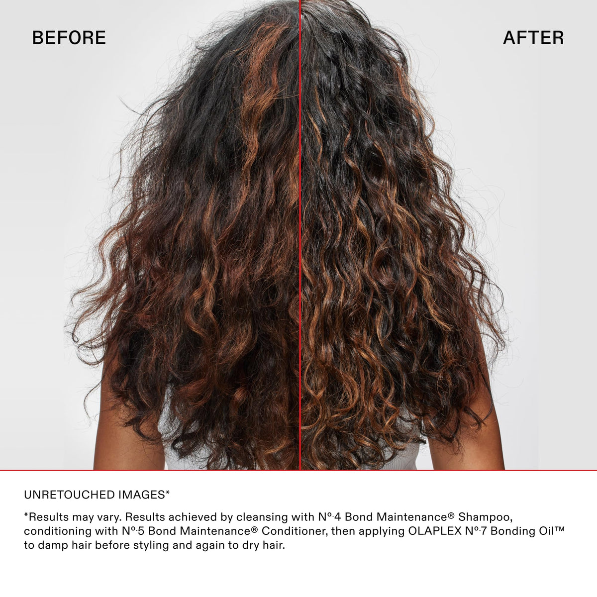 Olaplex N°.3PLUS application on hair strands