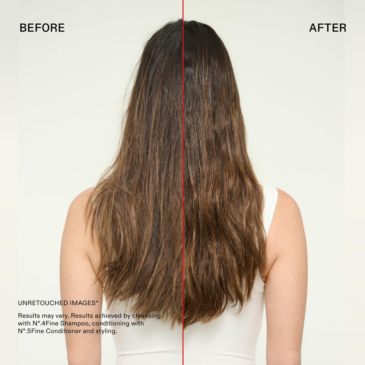 Olaplex N°.4FINE shampoo lathering in hair