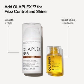 Olaplex N°.6 Bond Smoother 100 mL with hair before and after styling
