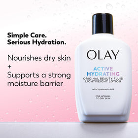Olay Active Hydrating Moisturizing Lotion 6 fl oz back view
