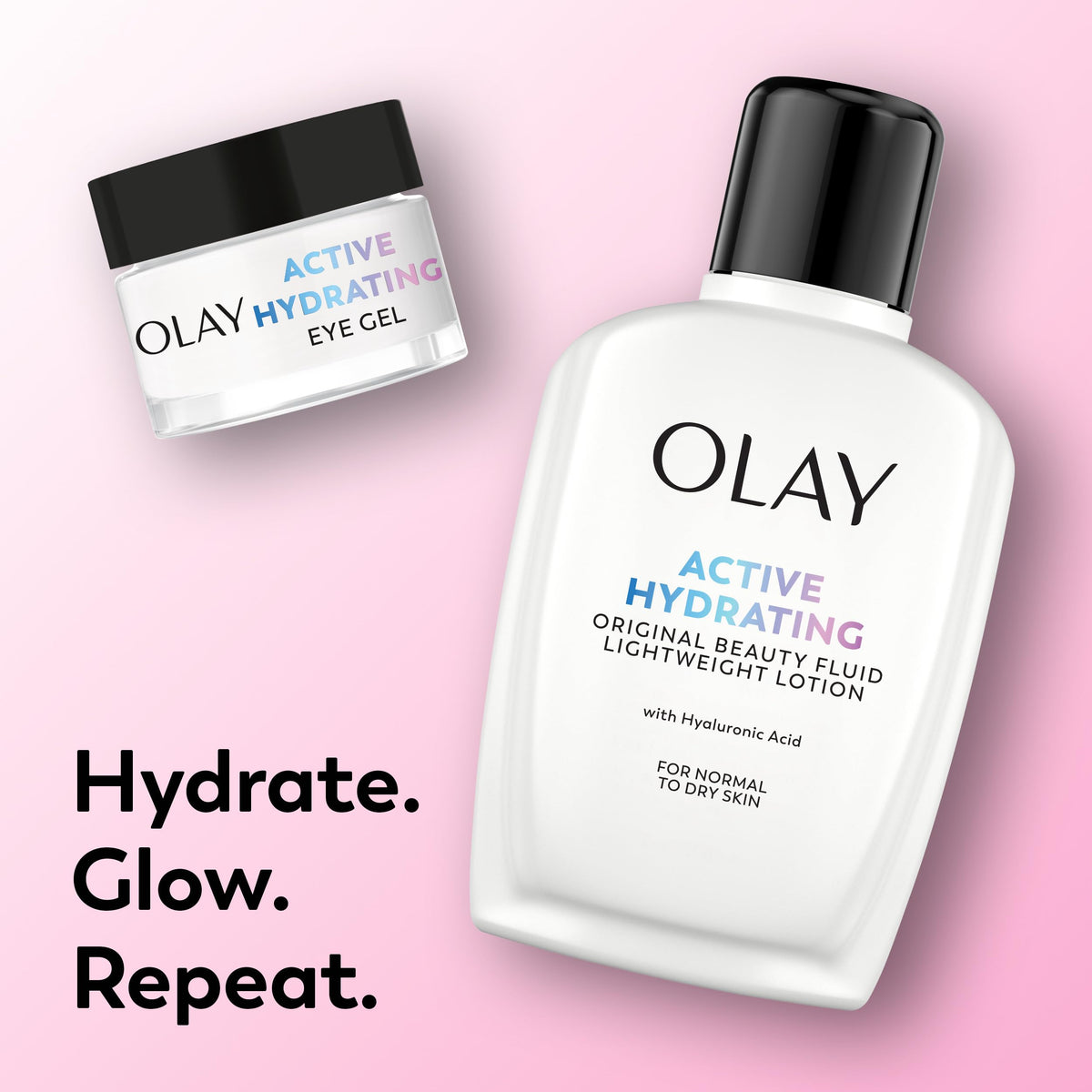Olay Active Hydrating Moisturizing Lotion 6 fl oz with flowers