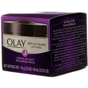 Olay Age Defying Anti-Wrinkle Night Cream application on skin