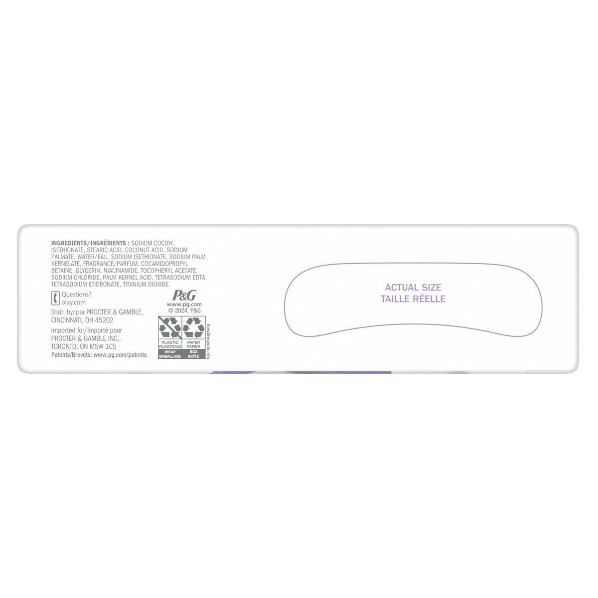 Olay Age Defying Beauty Bar with lather on skin