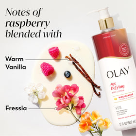 Olay Age Defying Body Lotion with packaging