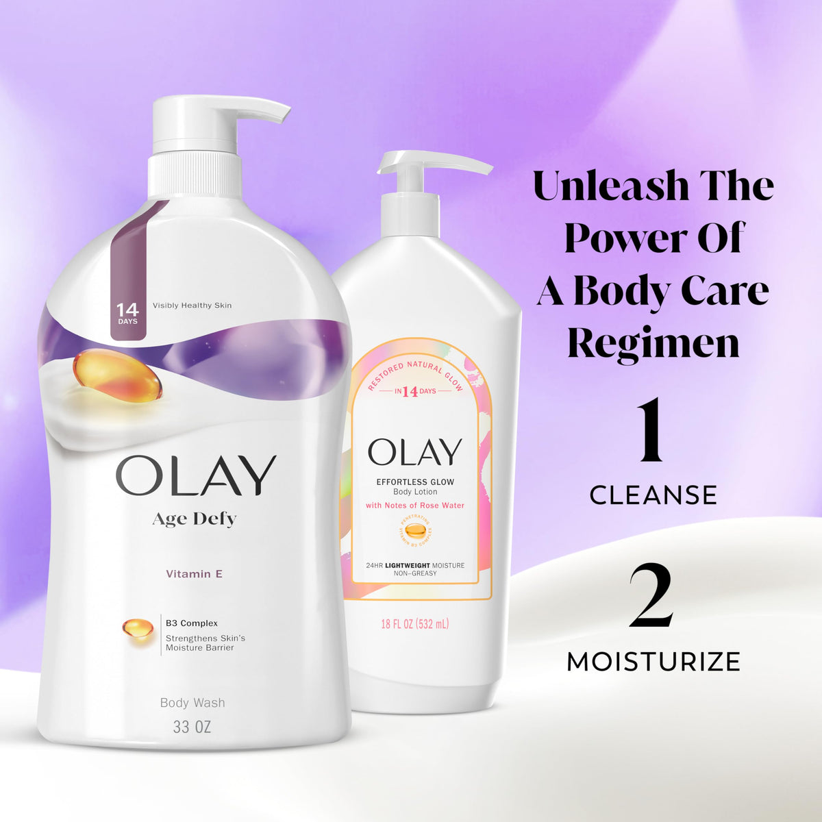 Olay Age Defying Body Wash 4 pack display