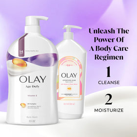 Olay Age Defying Body Wash 4 pack display