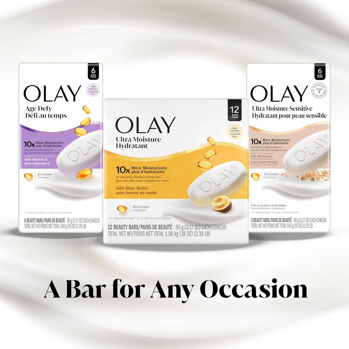 Olay Beauty Bar Age Defying soap on a washcloth