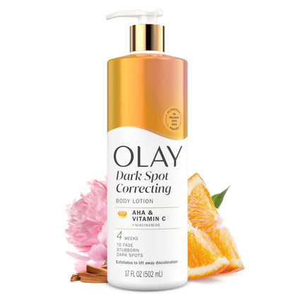 Olay Body Lotion 17 fl oz front view with AHA serum