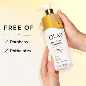 Olay Body Lotion in bathroom setting