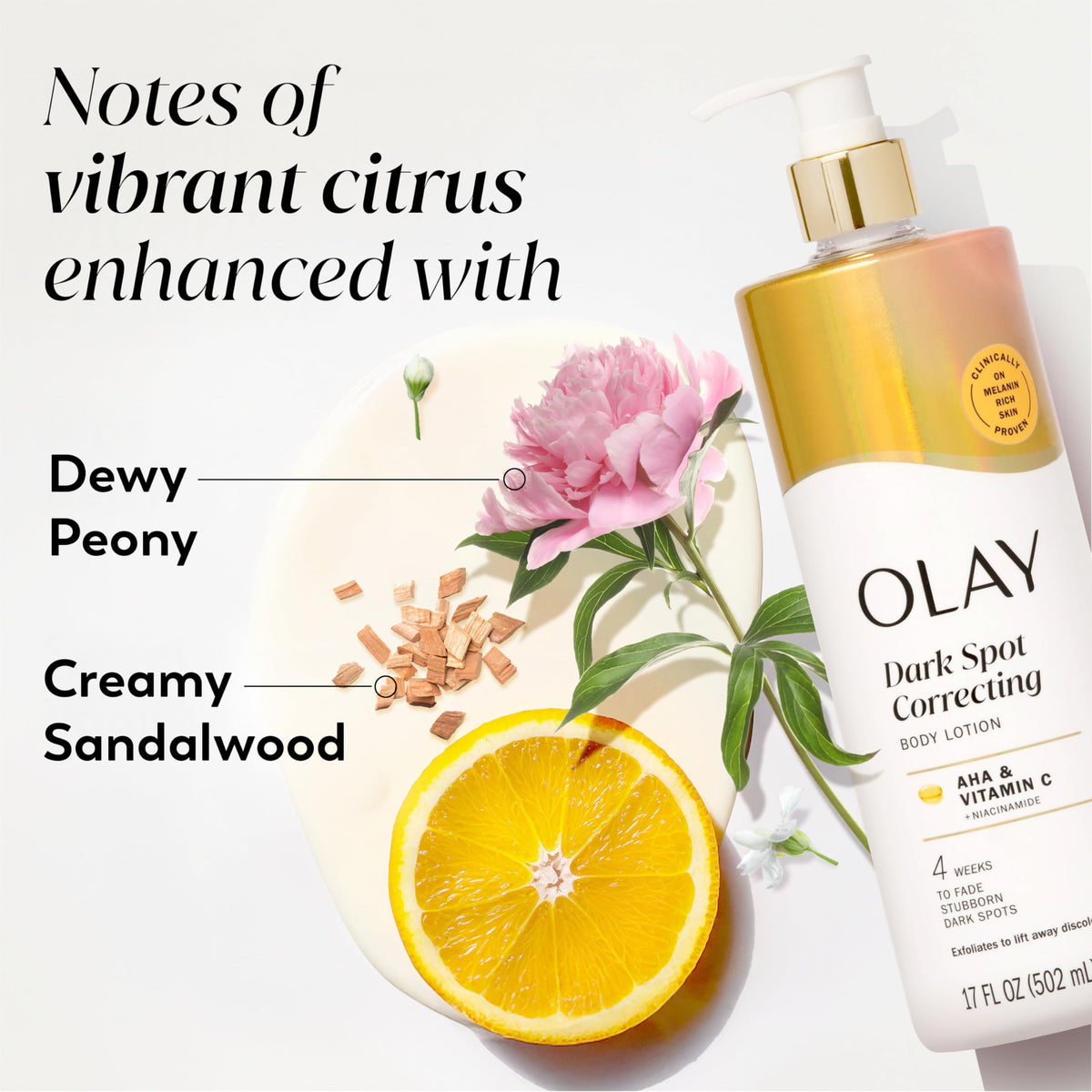 Olay Body Lotion texture on skin