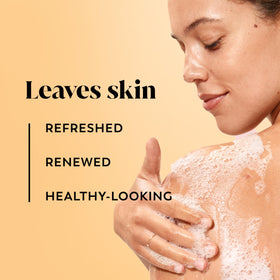 Olay Body Wash Fresh Radiance back view showing ingredients