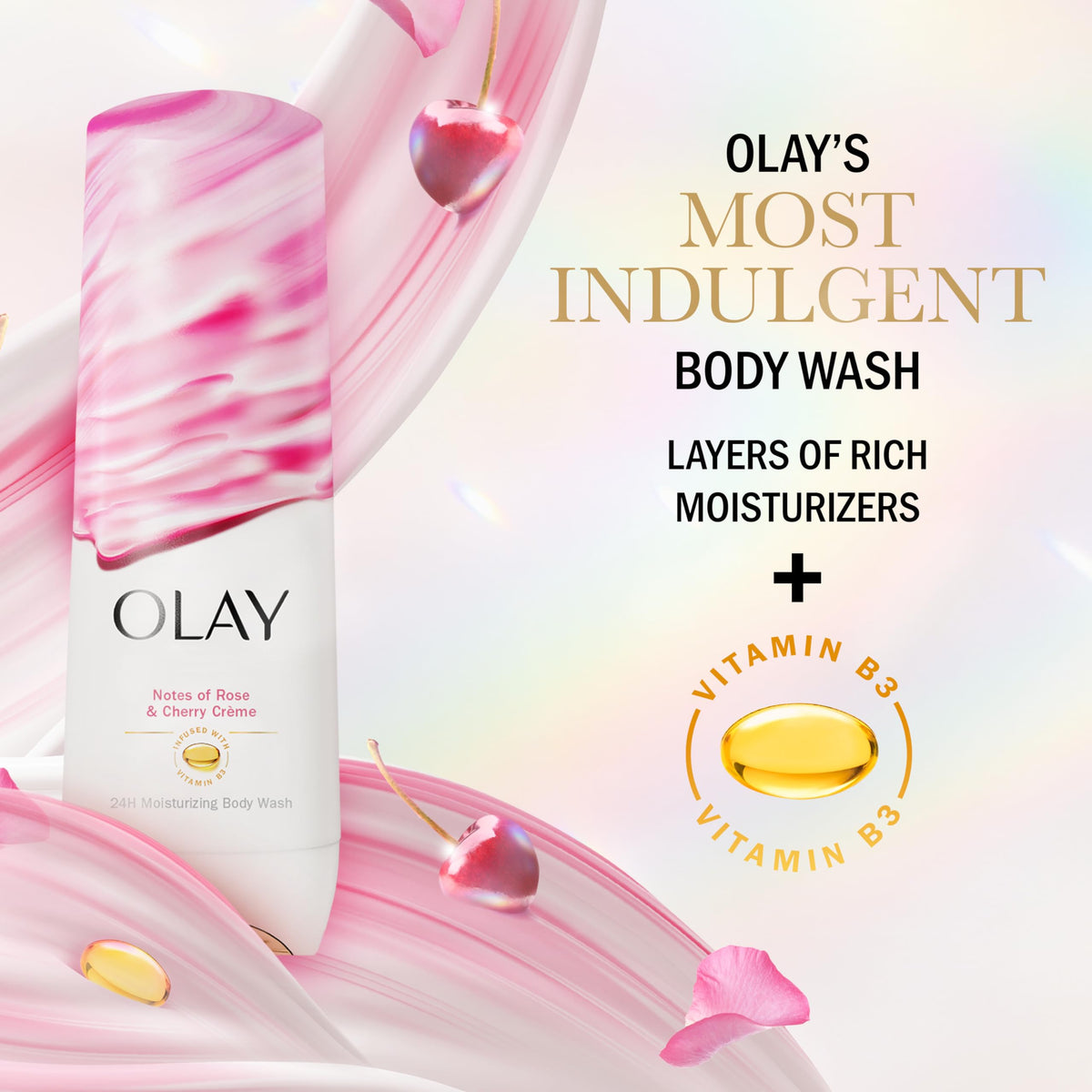 Olay Body Wash in a bathroom setting