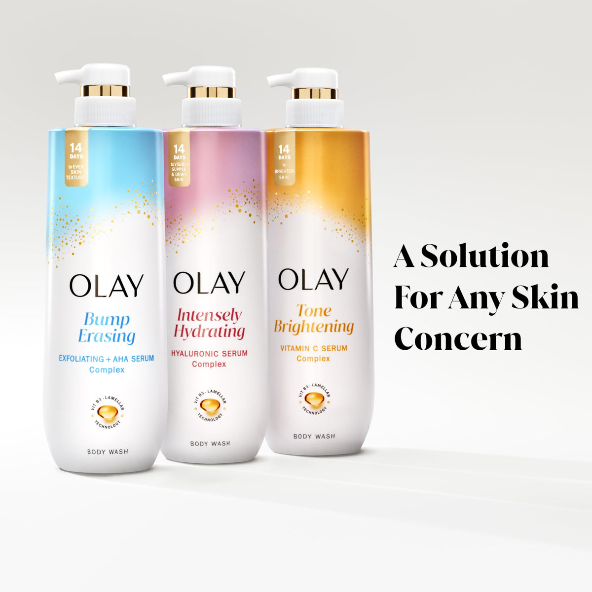 Olay body wash showing texture and consistency