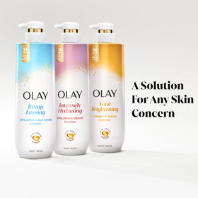 Olay body wash showing texture and consistency