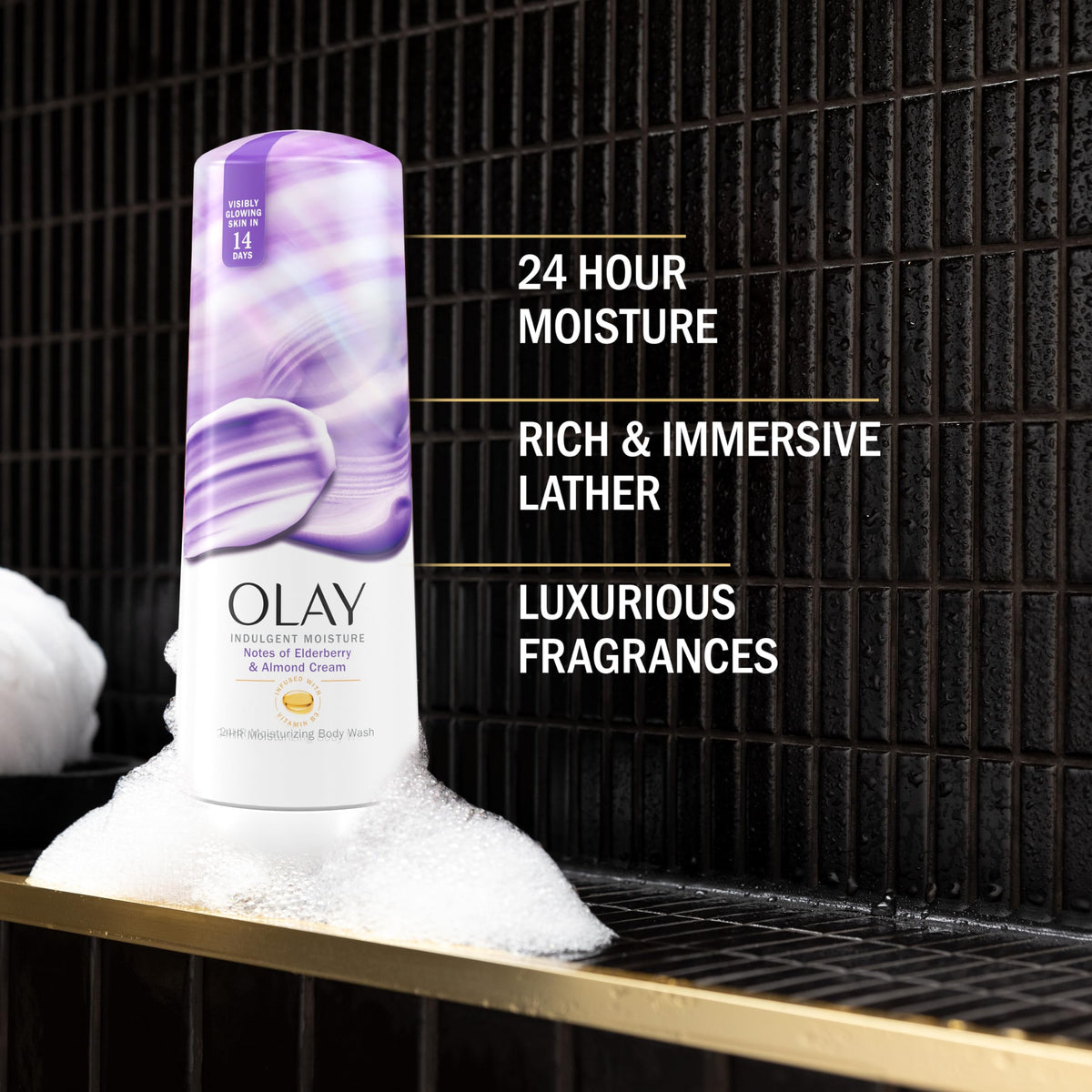 Olay Body Wash with elderberry and almond cream scent
