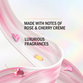 Olay Body Wash with floral background