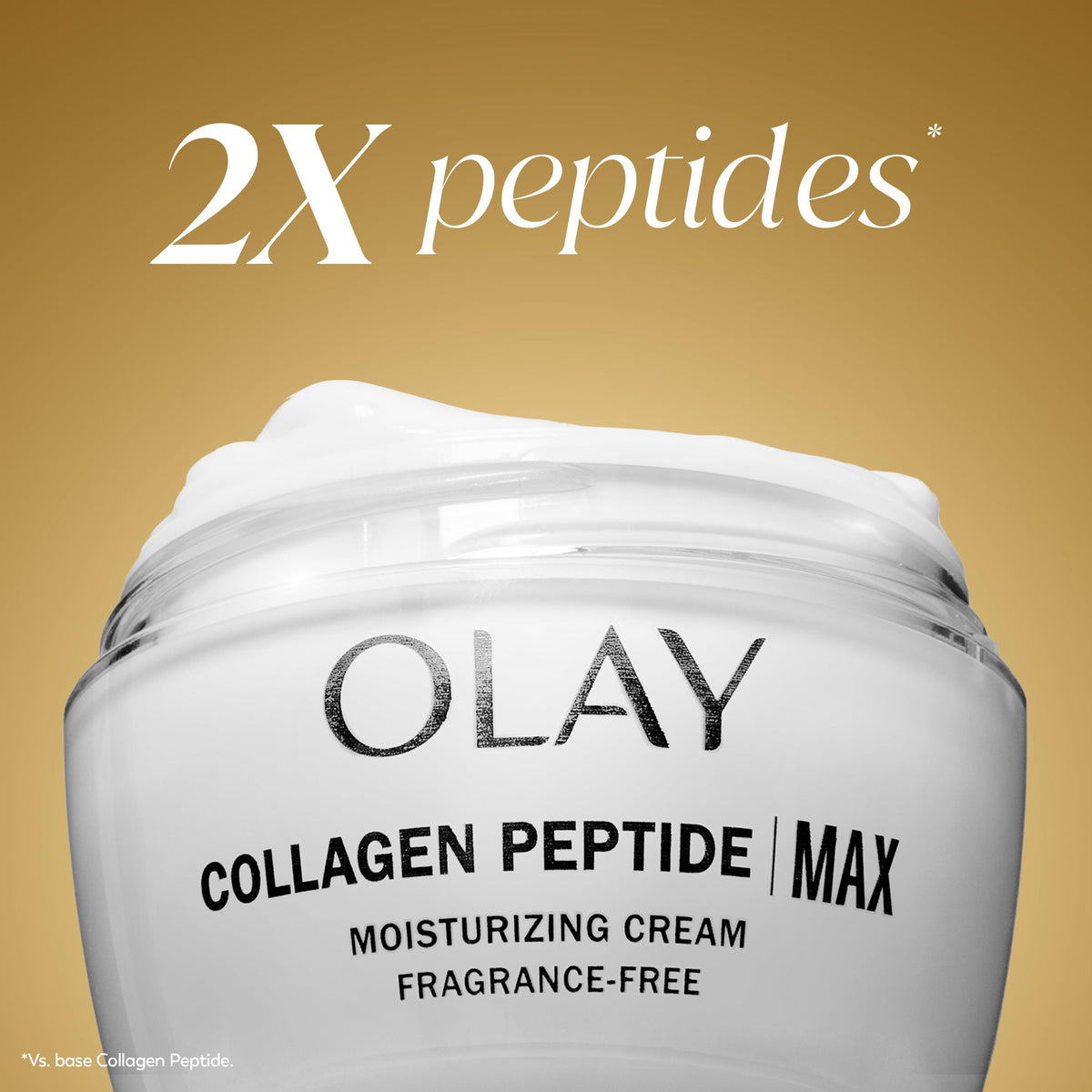 Olay Collagen Peptide Face Moisturizer MAX texture on hand