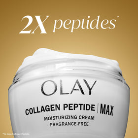 Olay Collagen Peptide Face Moisturizer MAX texture on hand