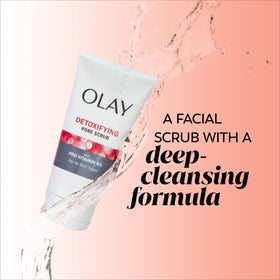 Olay Detoxifying Pore Scrub packaging side view
