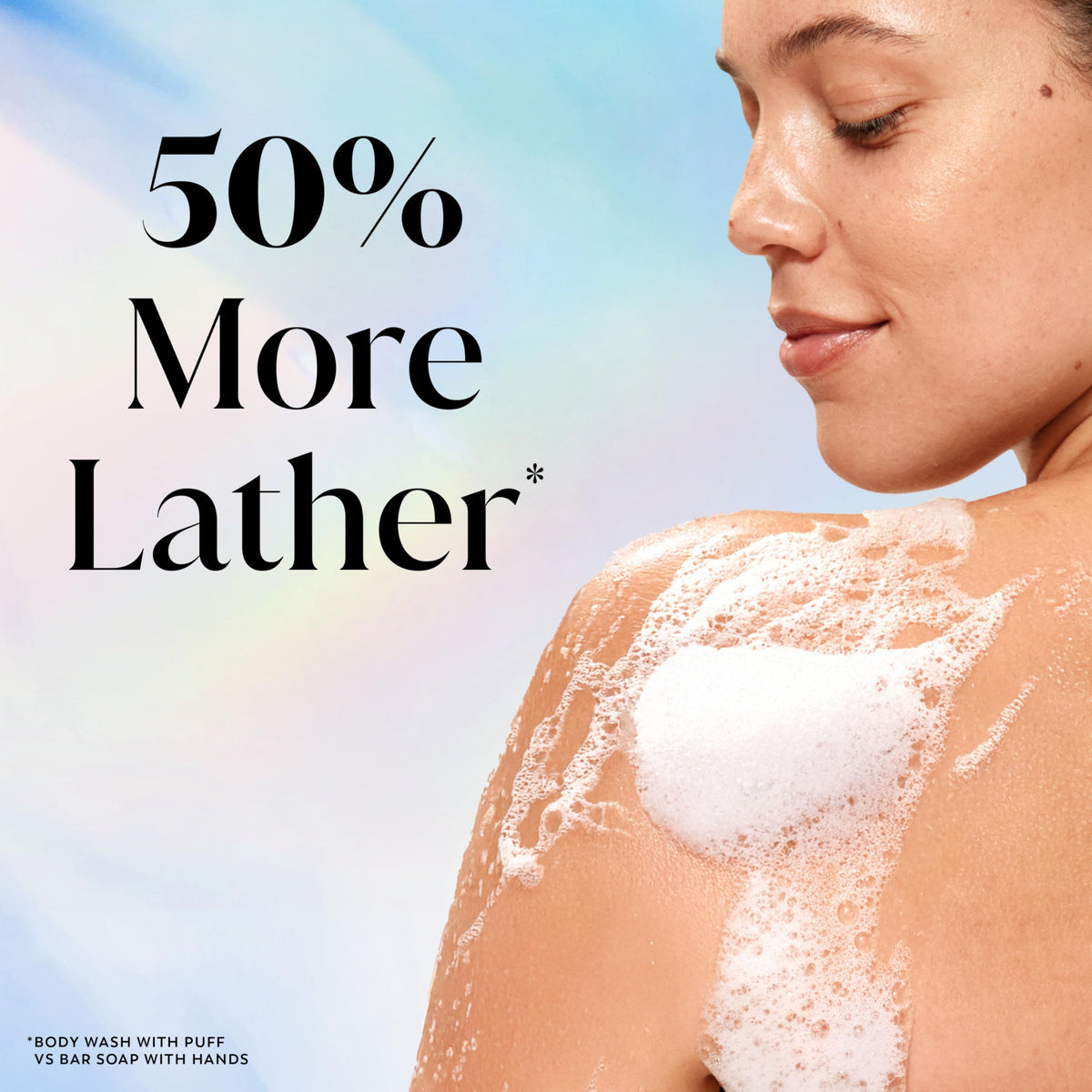 Olay Fresh Radiance Body Wash label close-up