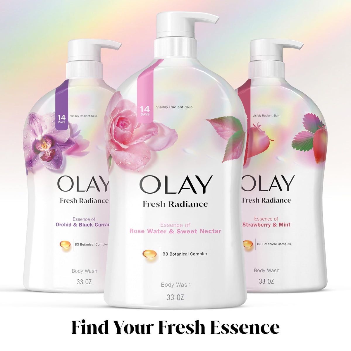 Olay Fresh Radiance Body Wash packaging