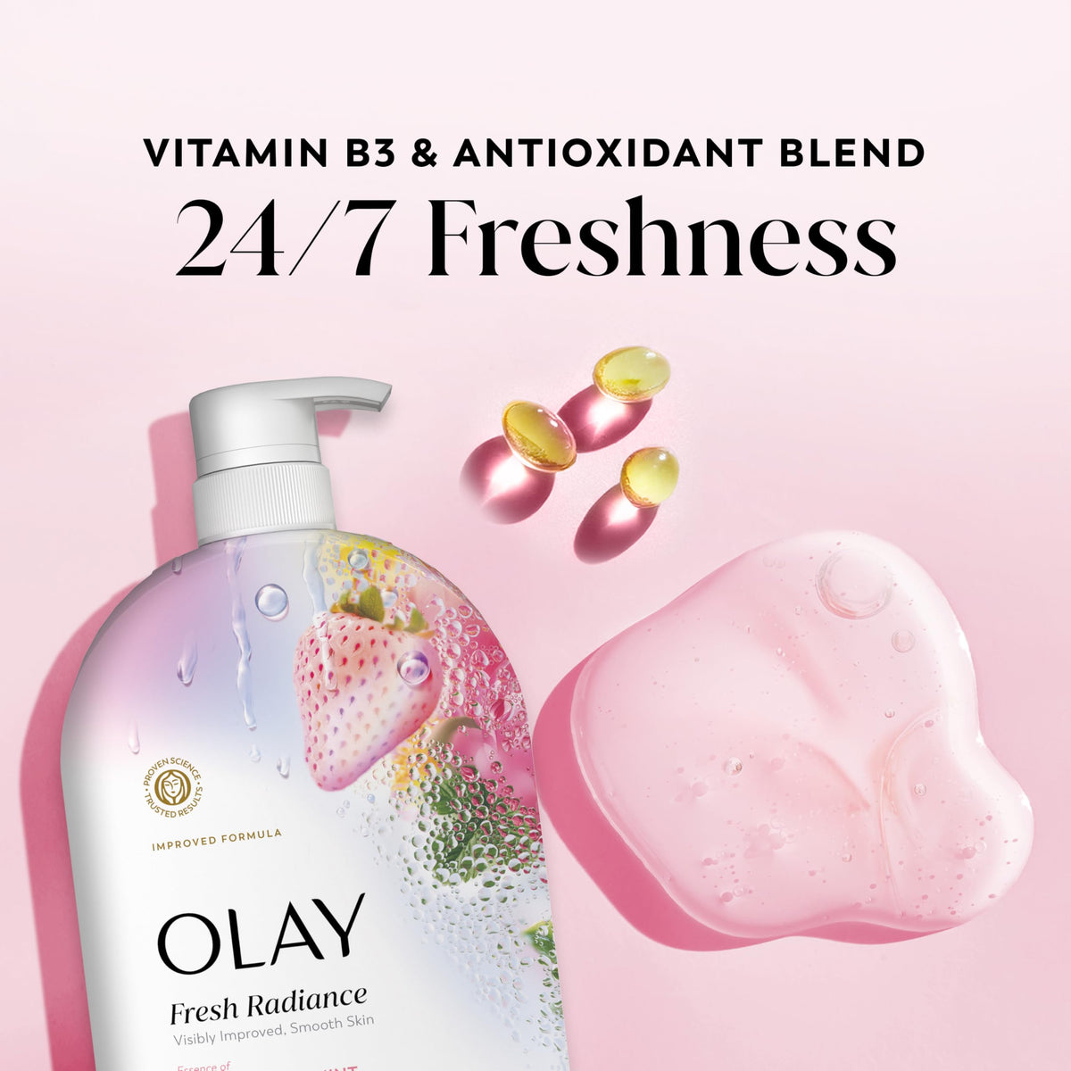 Olay Fresh Radiance Body Wash texture close-up