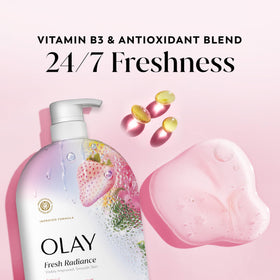 Olay Fresh Radiance Body Wash texture close-up