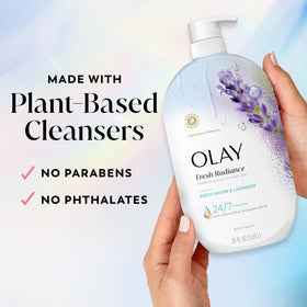 Olay Fresh Radiance Body Wash with natural ingredients