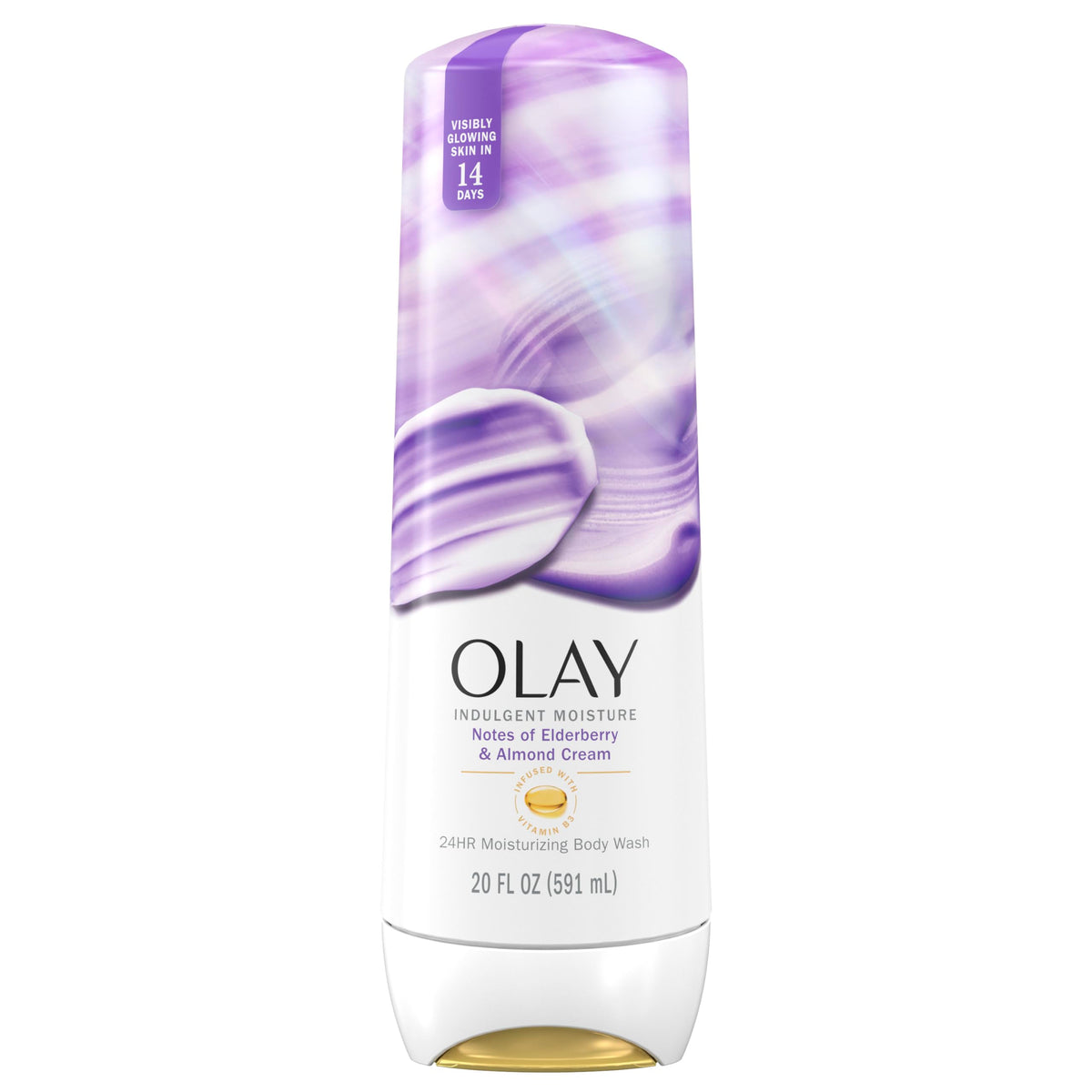 Olay Indulgent Moisture Body Wash 20 fl oz front view