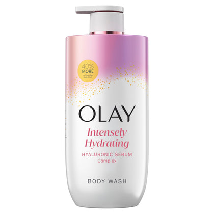 Olay Intensely Hydrating Body Wash front view, 28 fl oz