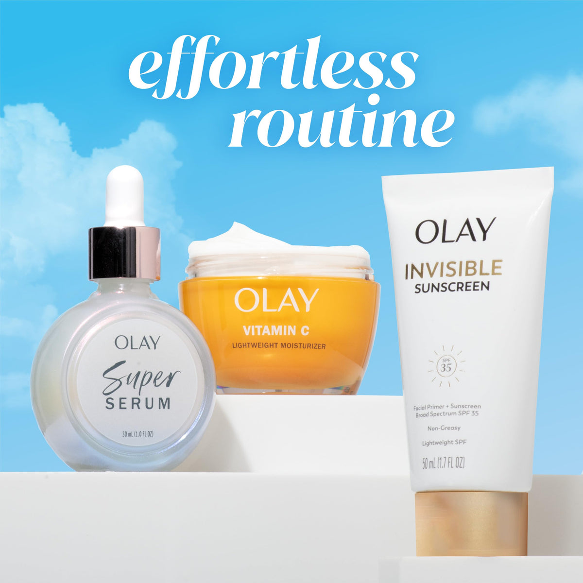 Olay Invisible Sunscreen SPF 35 applied on skin