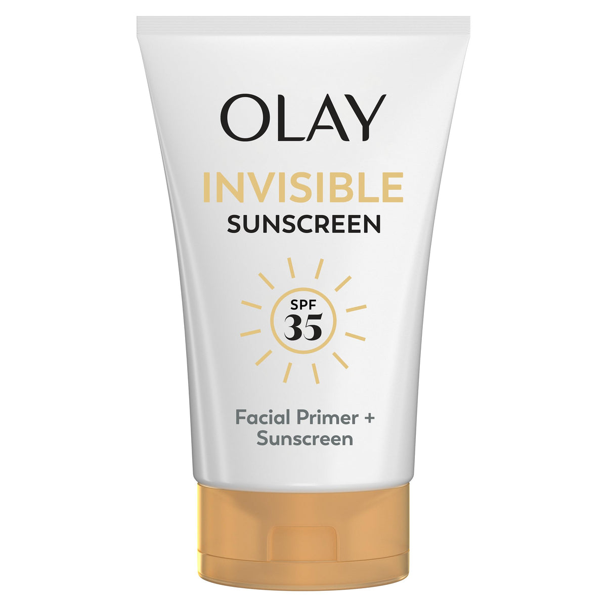 Olay Invisible Sunscreen SPF 35 front view with packaging