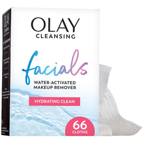 Olay Makeup Remover Wipes front view with packaging