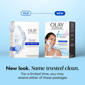 Olay Makeup Remover Wipes showing textured cloth detail