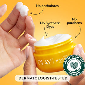 Olay moisturizer with fresh citrus background