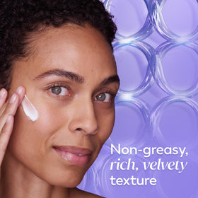 Olay Night Recovery Cream application on the face