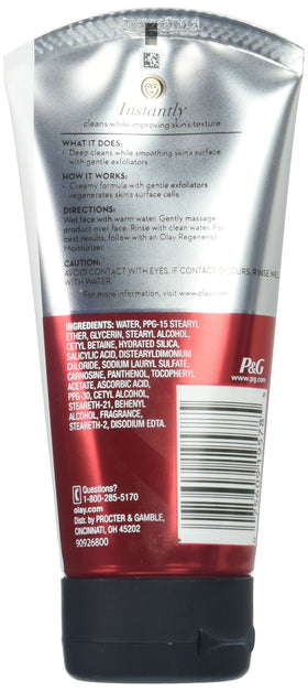 Olay Regenerist Cream Cleanser packaging with detailed label
