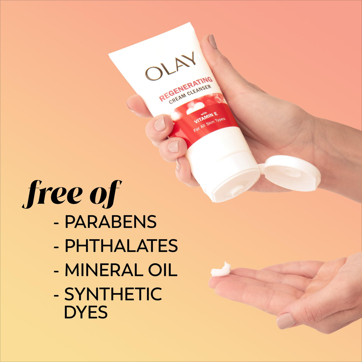 Olay Regenerist Cream Cleanser with Vitamin E close-up