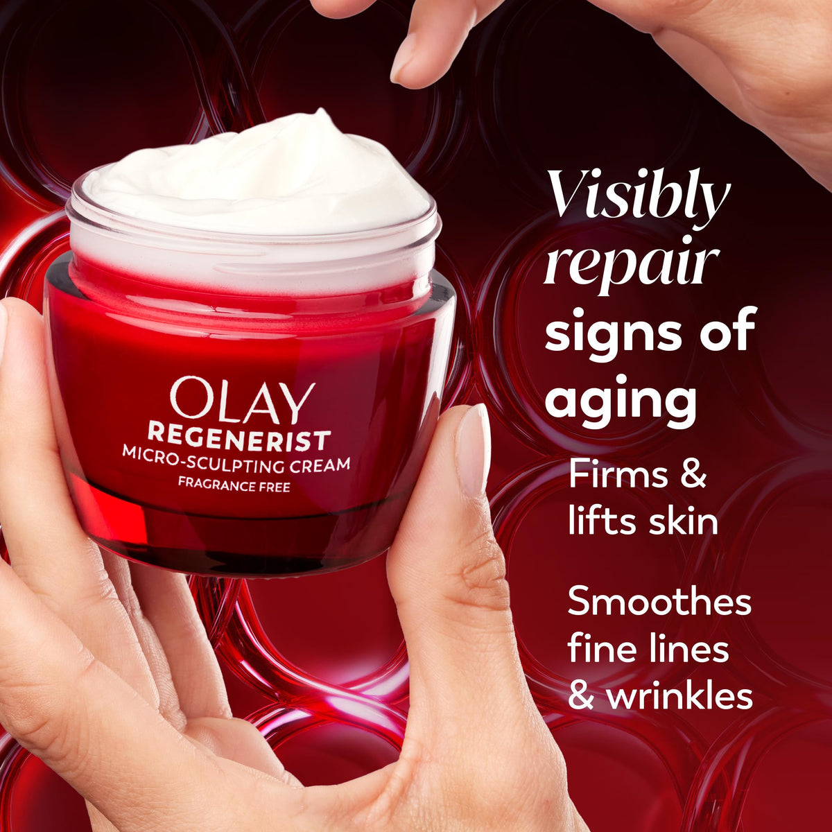Olay Regenerist Micro-Sculpting Cream 2.6oz texture close-up