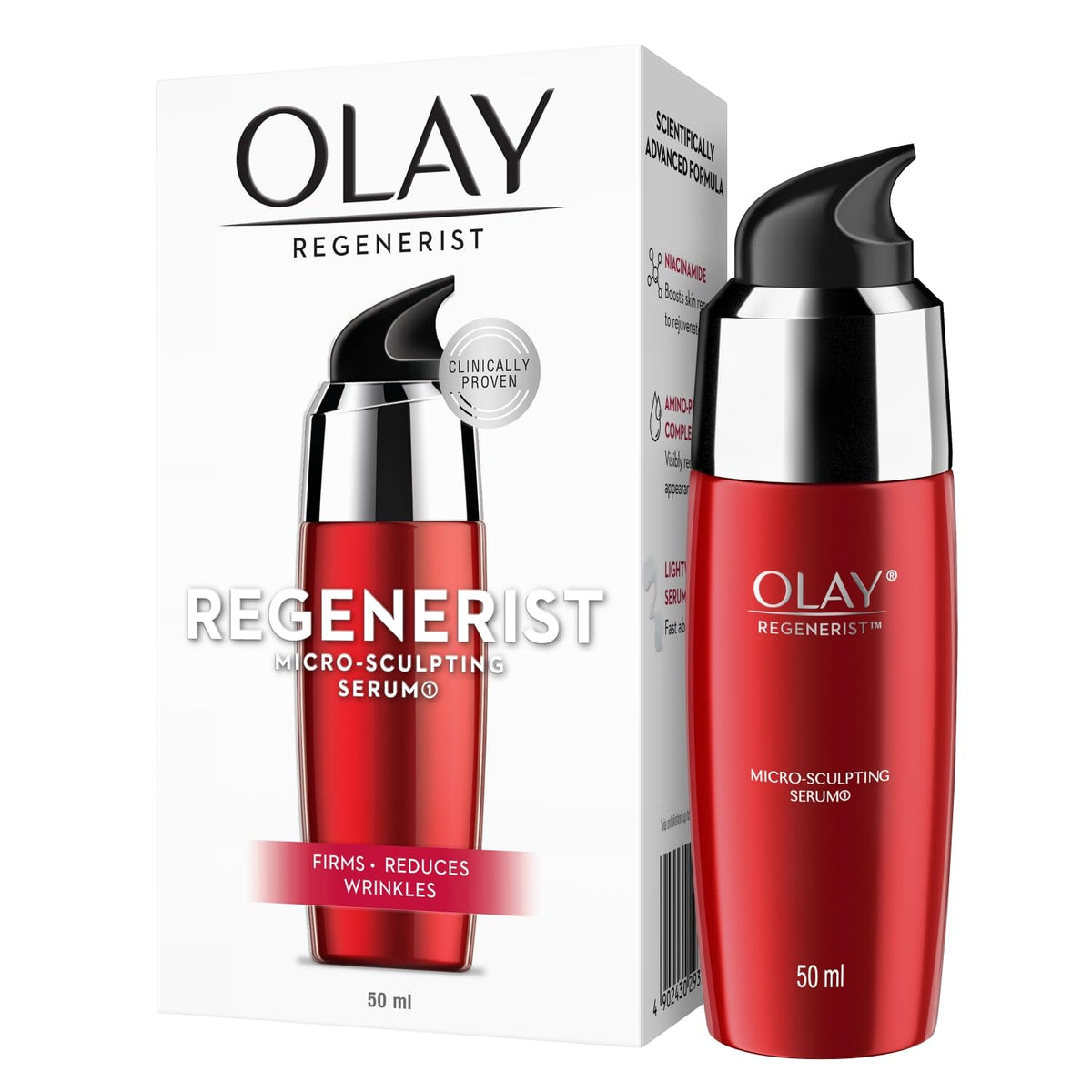 Olay Regenerist Micro Sculpting Serum 50ml with other skincare products