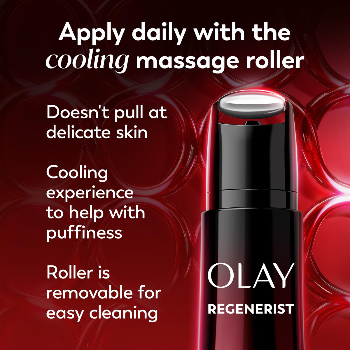 Olay Regenerist Neck and Face Roller with product details on label