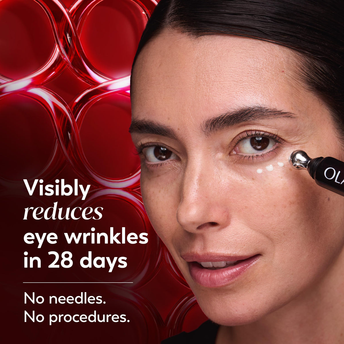 Olay Regenerist Under Eye Cream Roller close-up of roller tip