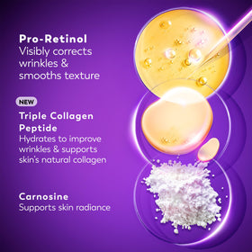 Olay Retinol Night Cream being applied on skin