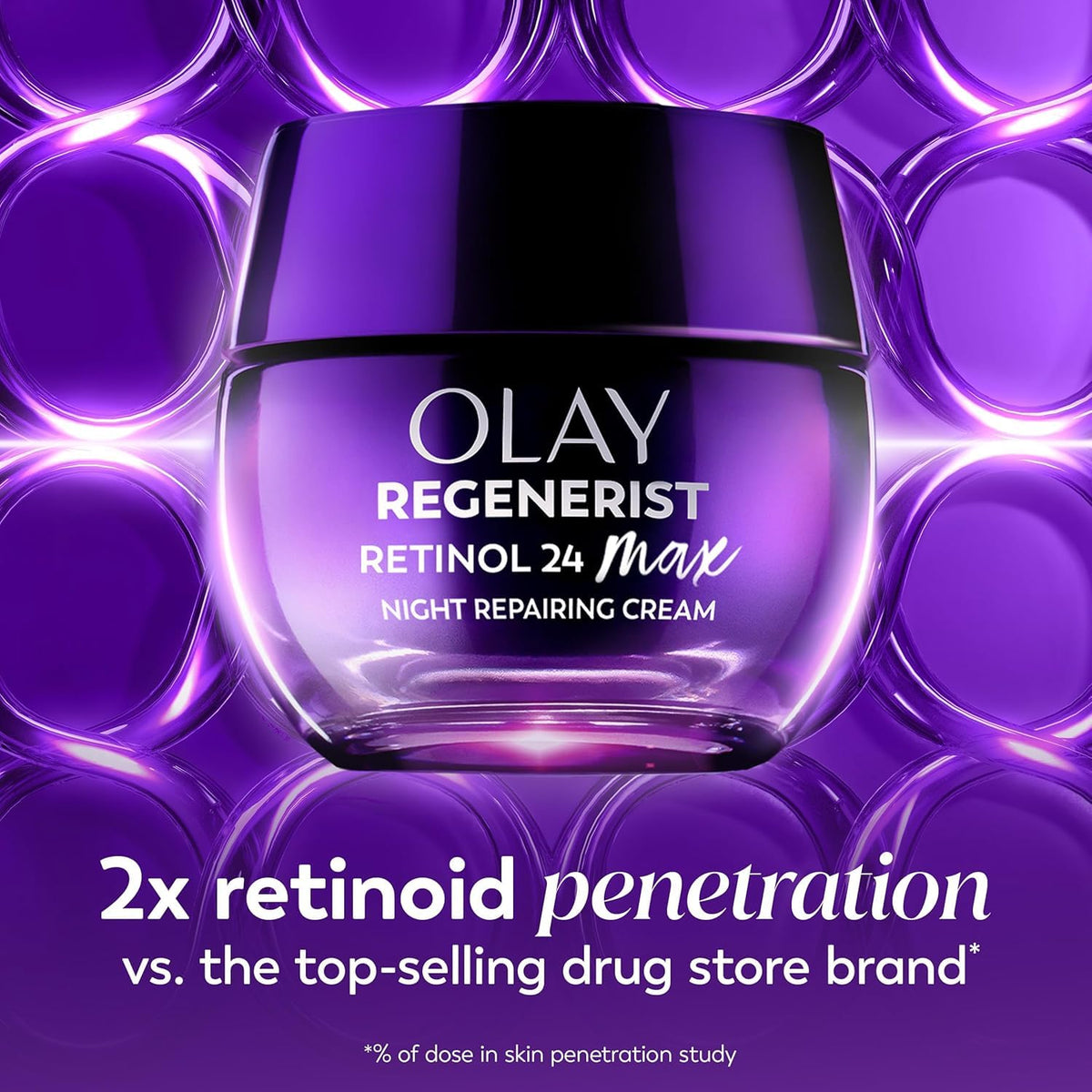 Olay Retinol Night Cream MAX 1.7oz in use at night