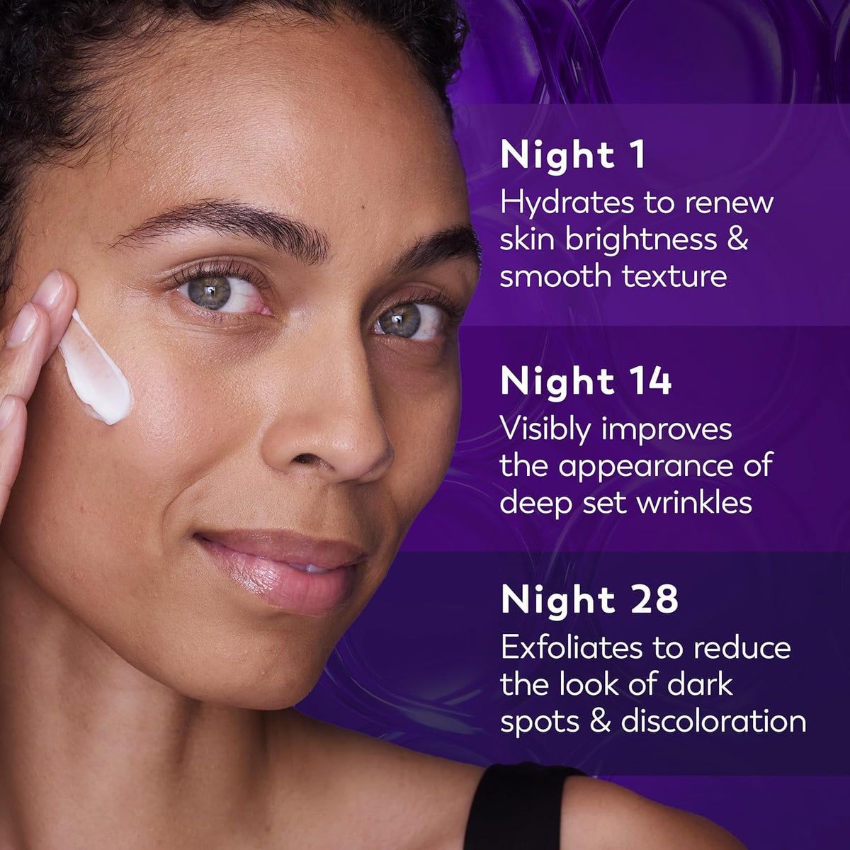 Olay Retinol Night Cream MAX 1.7oz with a nightstand setup
