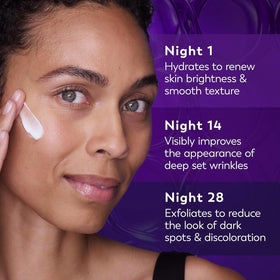 Olay Retinol Night Cream MAX 1.7oz with a nightstand setup