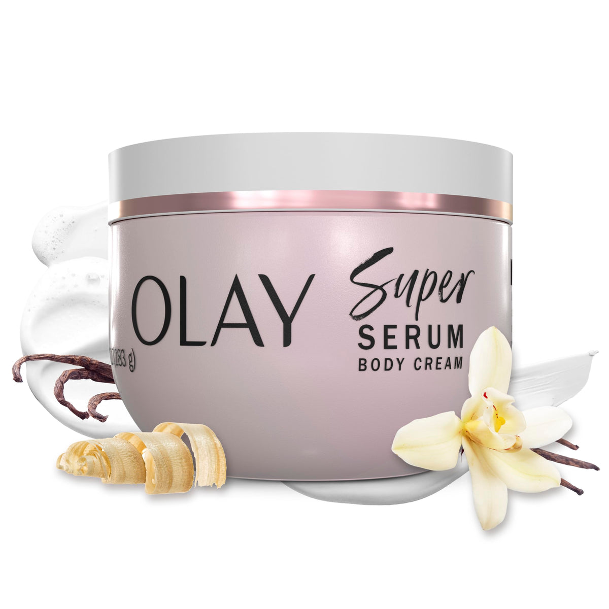 Olay Super Serum Body Cream 10 fl oz front view with product label