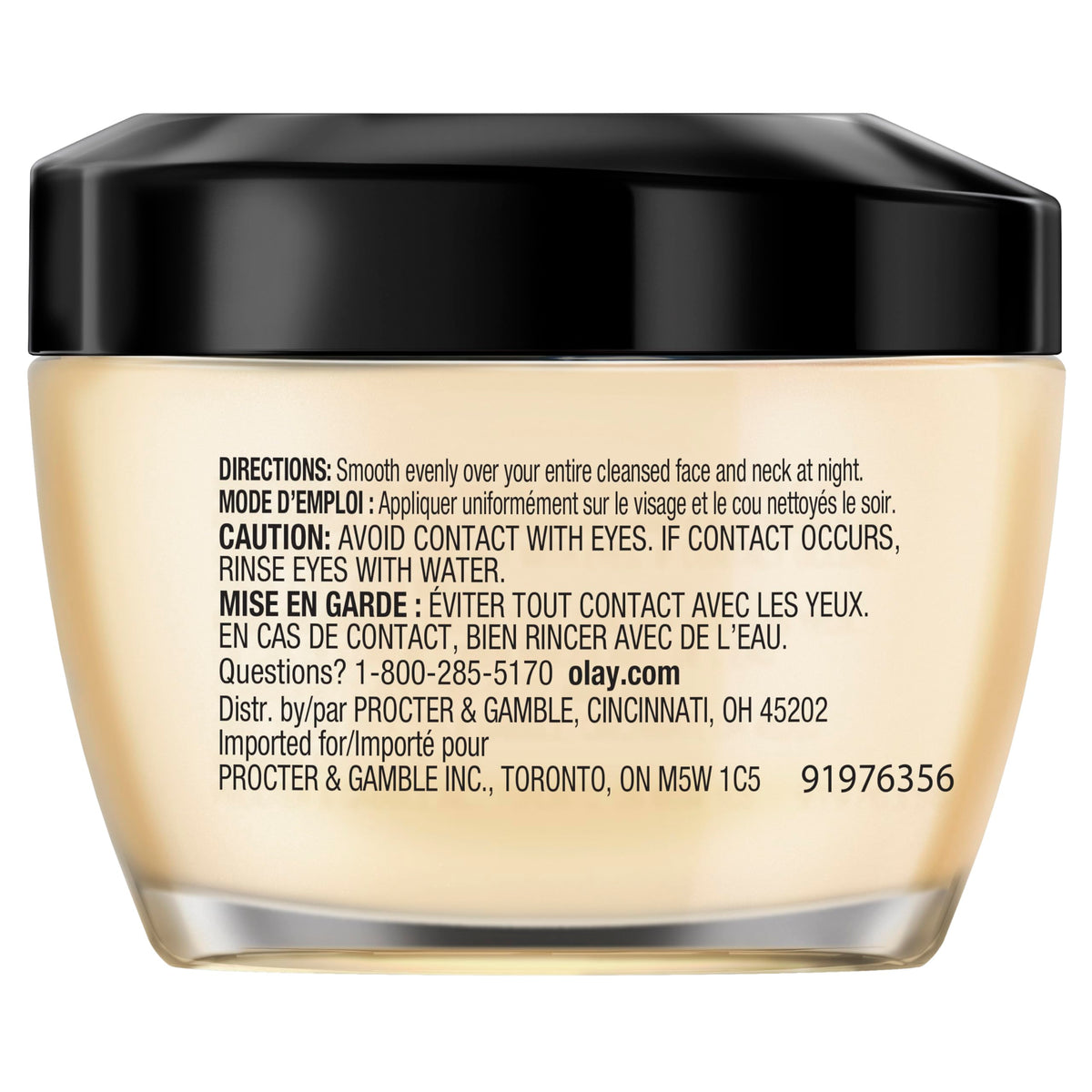 Olay Total Effects Night Firming Cream 1.7 oz opened container